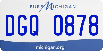 MI license plate DGQ0878