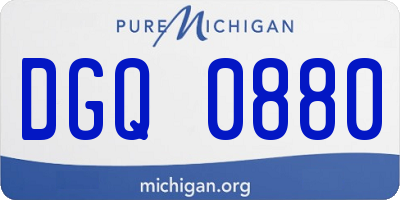 MI license plate DGQ0880