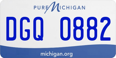 MI license plate DGQ0882