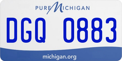 MI license plate DGQ0883
