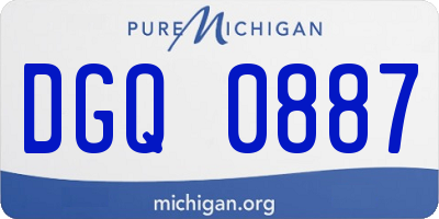 MI license plate DGQ0887