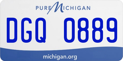 MI license plate DGQ0889