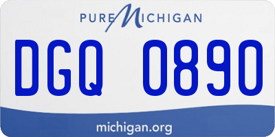 MI license plate DGQ0890