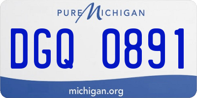 MI license plate DGQ0891