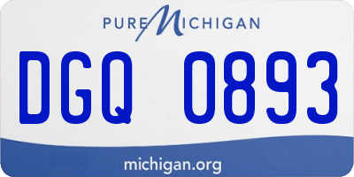 MI license plate DGQ0893