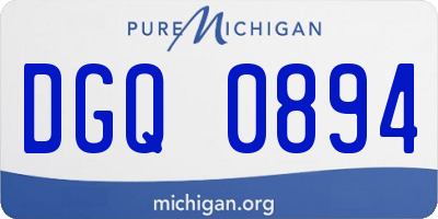 MI license plate DGQ0894