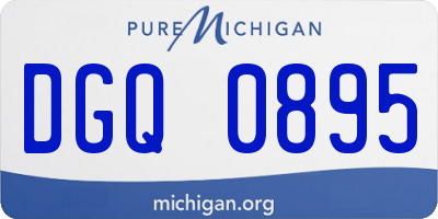 MI license plate DGQ0895