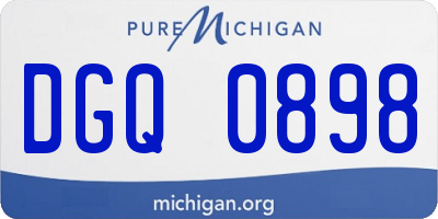 MI license plate DGQ0898