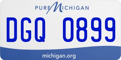 MI license plate DGQ0899