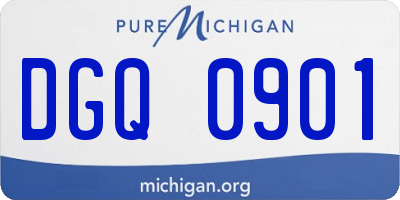 MI license plate DGQ0901
