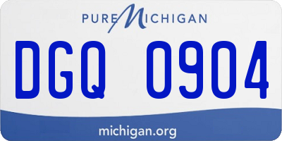 MI license plate DGQ0904