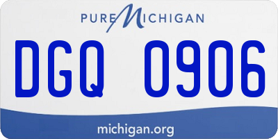 MI license plate DGQ0906