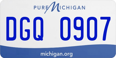 MI license plate DGQ0907