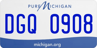 MI license plate DGQ0908
