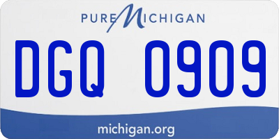MI license plate DGQ0909