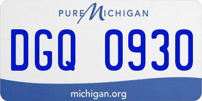 MI license plate DGQ0930
