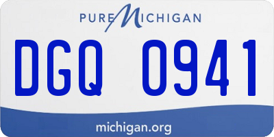 MI license plate DGQ0941