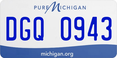 MI license plate DGQ0943
