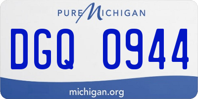 MI license plate DGQ0944