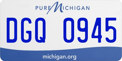 MI license plate DGQ0945