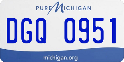 MI license plate DGQ0951