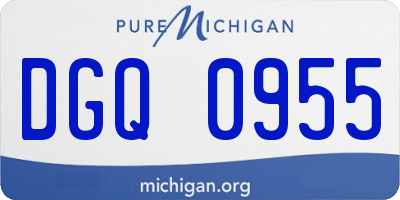 MI license plate DGQ0955