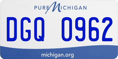 MI license plate DGQ0962