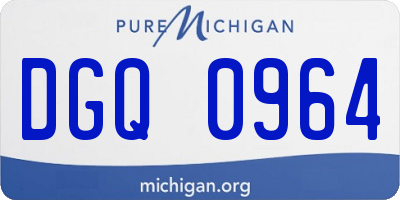 MI license plate DGQ0964