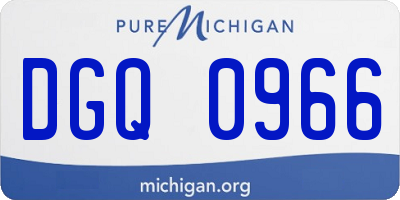 MI license plate DGQ0966