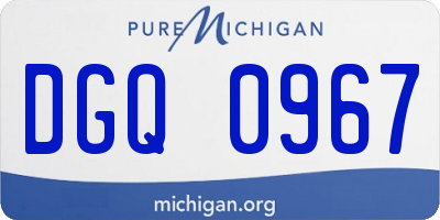 MI license plate DGQ0967