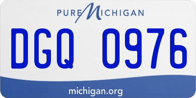 MI license plate DGQ0976