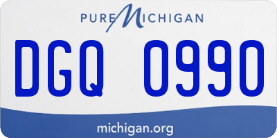 MI license plate DGQ0990