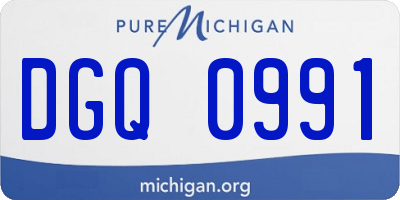 MI license plate DGQ0991