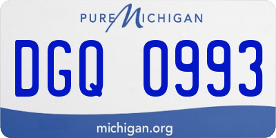 MI license plate DGQ0993