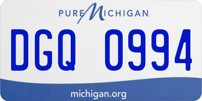 MI license plate DGQ0994