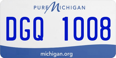 MI license plate DGQ1008
