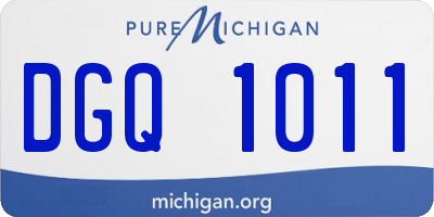 MI license plate DGQ1011