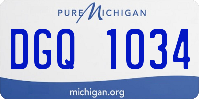 MI license plate DGQ1034