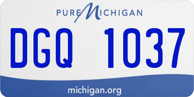 MI license plate DGQ1037
