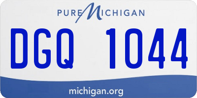 MI license plate DGQ1044