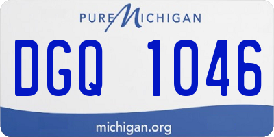 MI license plate DGQ1046