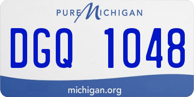 MI license plate DGQ1048
