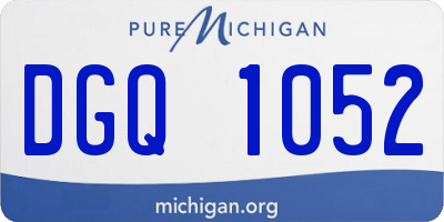 MI license plate DGQ1052