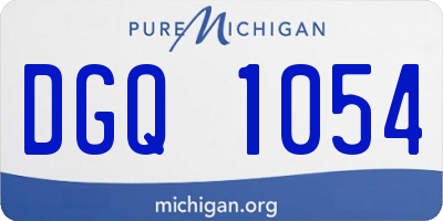 MI license plate DGQ1054