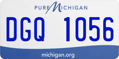 MI license plate DGQ1056