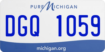 MI license plate DGQ1059
