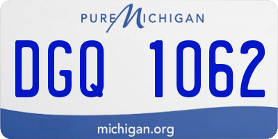 MI license plate DGQ1062