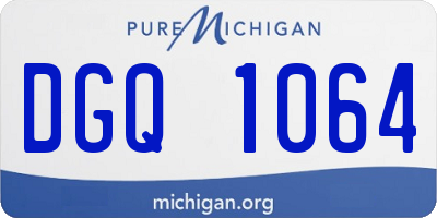 MI license plate DGQ1064