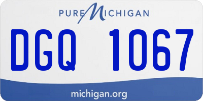MI license plate DGQ1067