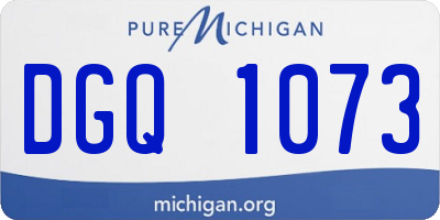 MI license plate DGQ1073